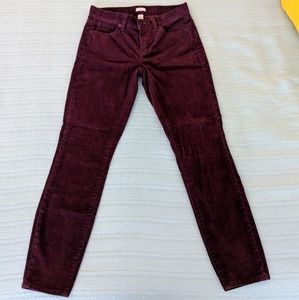 J Crew Factory Corduroy Red Wine pants - 26